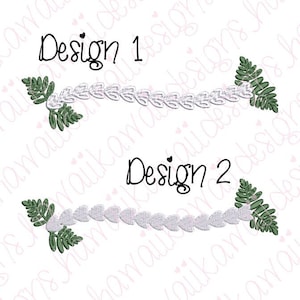 Embroidery File Pikake Lei - Instant Download - 2 Designs, 3 Sizes