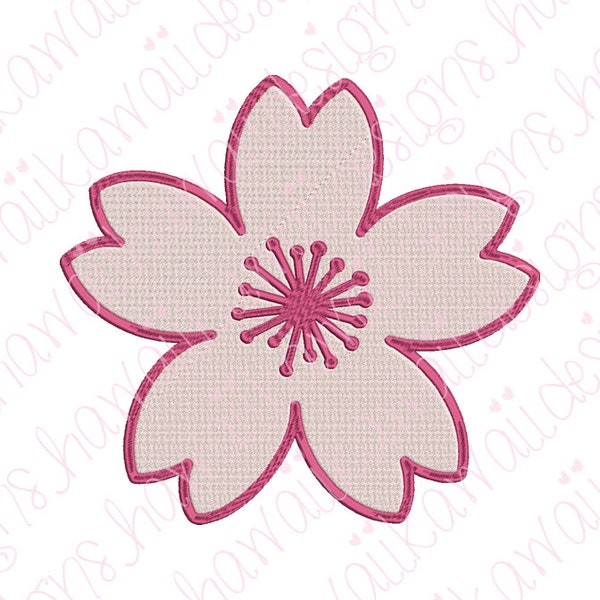 Embroidery File Cherry Blossom Sakura 3 - Instant Download - 3 Sizes