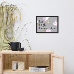 Framed poster