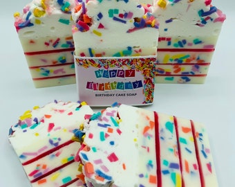 Birthday cake soap gift, Birthday gift for her, happy birthday, handmade soap, gifts for teens, birthday cake, vegan cake, vegan soap, gift,