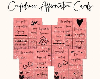 64 Vertrauenserklärungskarten|Vision Board|Selbstwertgefühl|Digitaler Download