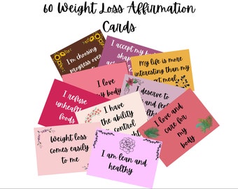 60 Affirmationskarten zum Abnehmen |