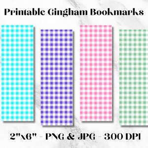 Gingham Buffalo Check Printable Bookmarks 12 Pngs and Jpgs - Etsy