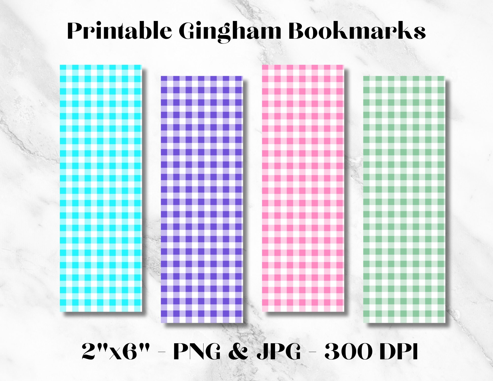 Gingham Buffalo Check Printable Bookmarks 12 Pngs and Jpgs - Etsy