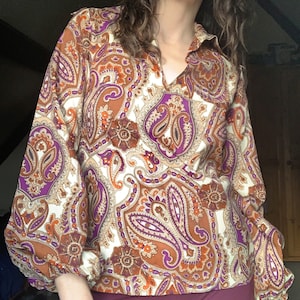 Vintage Lord and Taylor Paisley Blouse