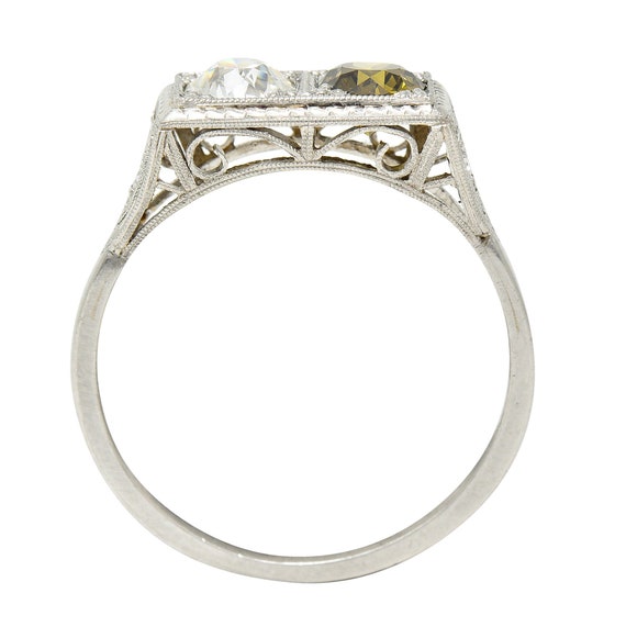 Art Deco 1.00 CTW Fancy Colored Diamond & Diamond… - image 8