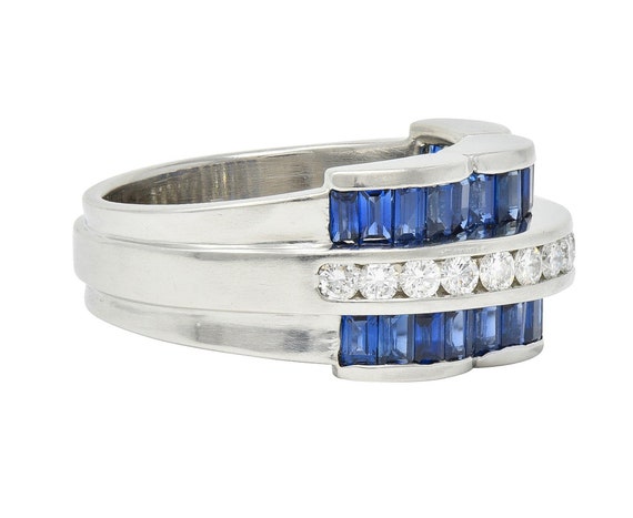 Charles Krypell Vintage 2.76 CTW Sapphire Diamond… - image 3