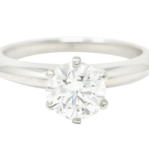 Tiffany & Co. 1.14 CTW Diamond Platinum Solitaire Engagement Ring GIA