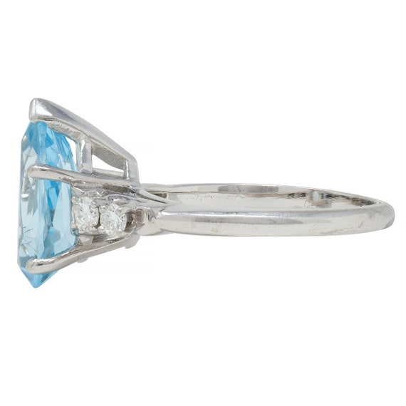 Contemporary 2.24 CTW Pear Cut Aquamarine Diamond… - image 6