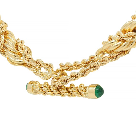 Schlumberger Tiffany & Co. Emerald 18 Karat Gold … - image 9