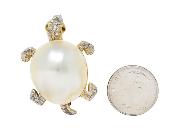 Black Starr & Frost Edwardian Pearl Diamond Plati… - image 5