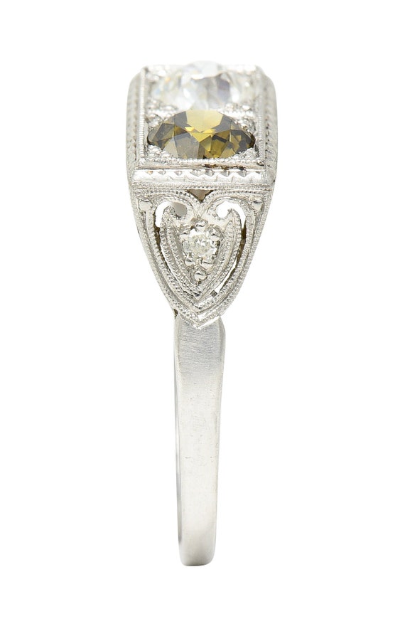 Art Deco 1.00 CTW Fancy Colored Diamond & Diamond… - image 10