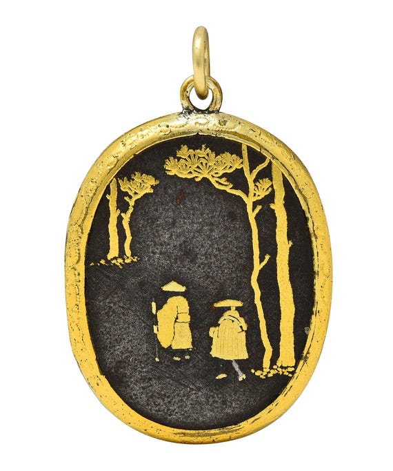 Victorian japanese shakudo 14 - Gem