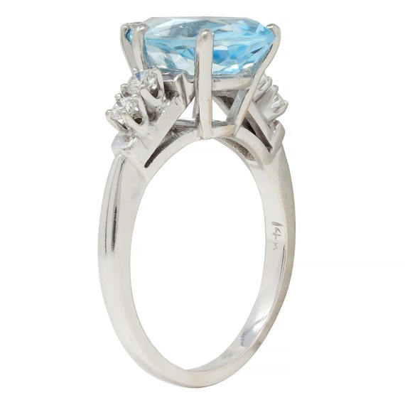 Contemporary 2.24 CTW Pear Cut Aquamarine Diamond… - image 2