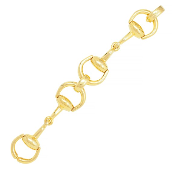 Gucci 18 Karat Yellow Gold Horsebit Vintage Link B