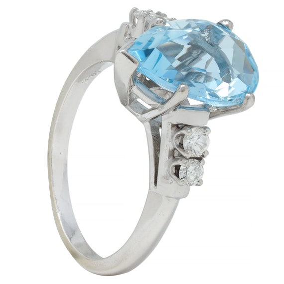 Contemporary 2.24 CTW Pear Cut Aquamarine Diamond… - image 9