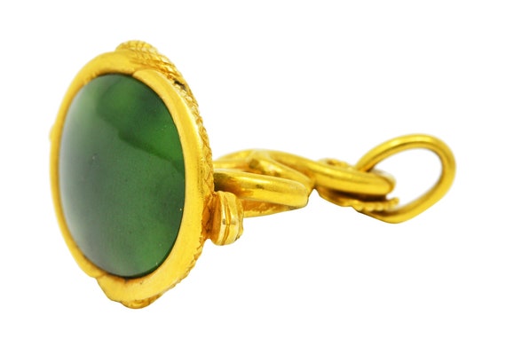 Victorian Jade 18 Karat Yellow Gold Love Knot Sna… - image 7