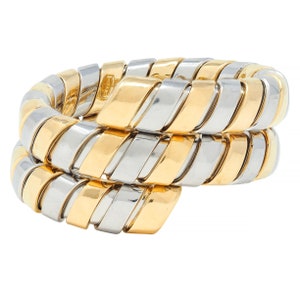 16130 - Bvlgari Onyx Spinning Optical 18k Gold & Stainless 16130 - Bvlgari Onyx Spinning Optical 18k Gold & Stainless