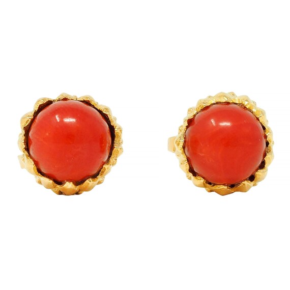 Tiffany Co. 1960 s Carnelian 18 Karat Yellow Gold Vintage Acorn Stud Earrings Etsy
