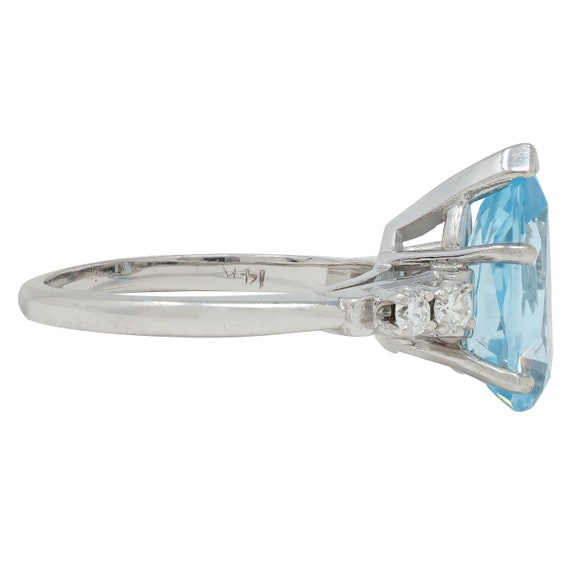 Contemporary 2.24 CTW Pear Cut Aquamarine Diamond… - image 4