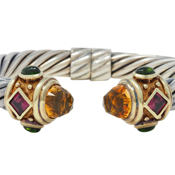 David Yurman Tourmaline Citrine 14 Karat Gold Sil… - image 8