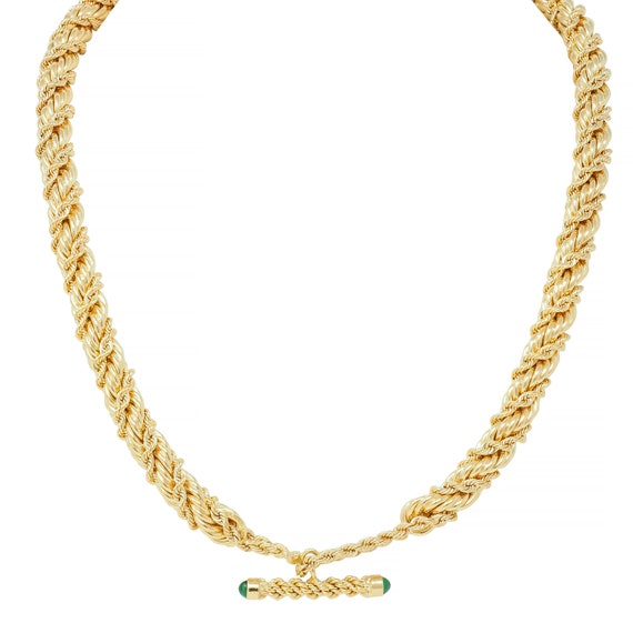 Schlumberger Tiffany & Co. Emerald 18 Karat Gold … - image 4