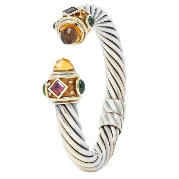 David Yurman Tourmaline Citrine 14 Karat Gold Sil… - image 6