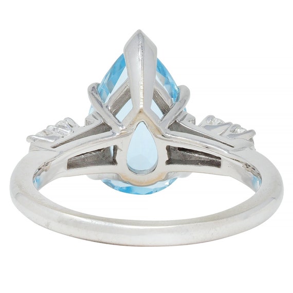 Contemporary 2.24 CTW Pear Cut Aquamarine Diamond… - image 5