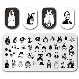 Totoro geïnspireerde stempelplaat voor doe-het-zelf manicure Art Nail Stamping Tool Stempelplaat:
