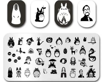 Totoro inspired Stamp plate For DIY Manicure Art Nail Stamping Tool Stamping Plate