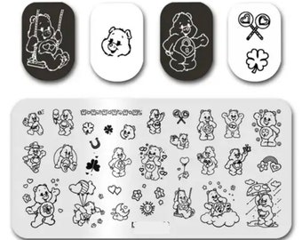 Care Bears Inspired Stamp Plate For DIY Manicure Nail Art Stamping Tool Stamping Plate
