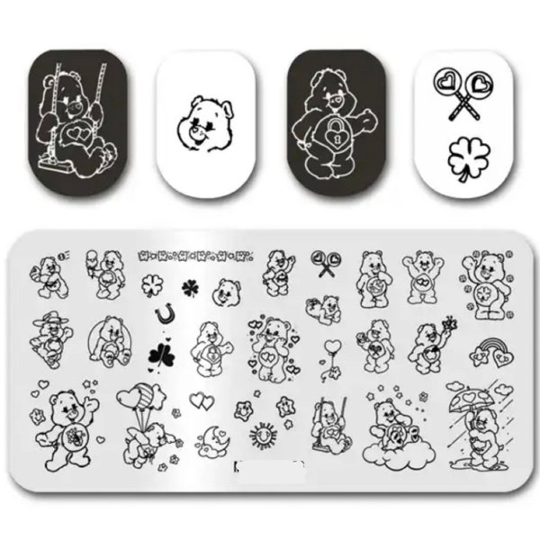 Care Bears Inspired Stamp Plate For DIY Manicure Nail Art Stamping Tool Stamping Plate