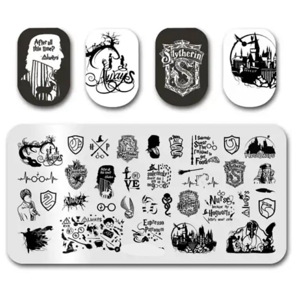 Wizard World Stamp Plate For DIY Manicure Nail Art Stamping Tool / Creative Stamping Plate / Magical Nail Designs