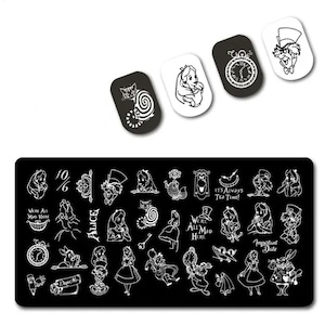 We are all mad here" for nails Stamp plate For DIY Manicure Art Nail Stamping Tool Stamping plate