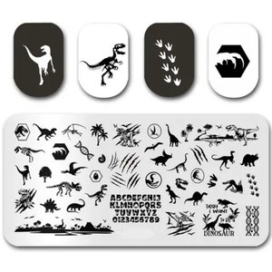 Dinos nails Stamp plate For DIY Manicure Art Nail Stamping Tool Stamping Plate