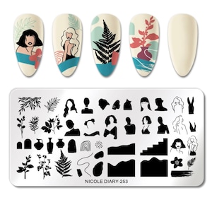 Fashion Icon Stamping Plate Nail Stamp For DIY Manicure Art Nail Stamping Tool Stamping Plate, stamping plate for nails