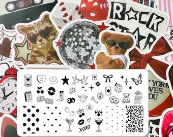 Cool girls club Nail Art Stamping Plate Nail Stamp For DIY Manicure Art Nail Stamping Tool Stamping Plate