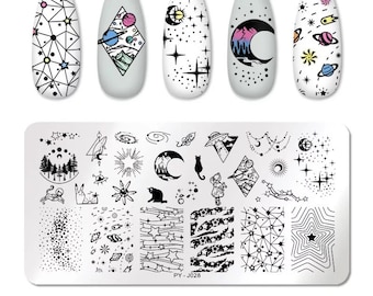 Outer Space Nail Art Stamping Plate Nail Stamp For DIY Manicure Art Nail Stamping Tool Stamping Plate