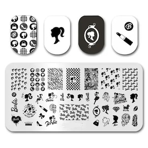 Placa de estampación para uñas inspirada en películas Herramienta de estampación para manicura DIY Placa de estampación para uñas