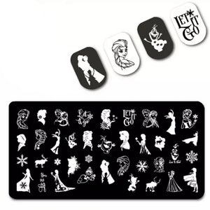 Frozen For DIY Manicure Art Nail Stamping Tool Stamping Plate