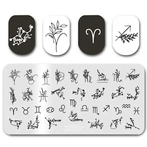 Horoscopes made for nails Stamp plate For DIY Manicure Art Nail Stamping Tool Stamping Plate