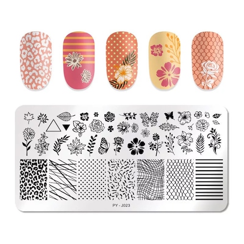 Beautiful Roses Nail Art Stamping Plate Nail Stamp for DIY Etsy
