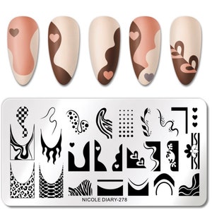 Chocolate heart Stamping Plate Nail Stamp For DIY Manicure Art Nail Stamping Tool Stamping Plate, stamping plate for nails