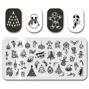 Spooky xmas for nails Stamp plate For DIY Manicure Art Nail Stamping Tool Stamping Plate