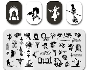 G.o.t plate for nails Stamp plate For DIY Manicure Art Nail Stamping Tool Stamping Plate