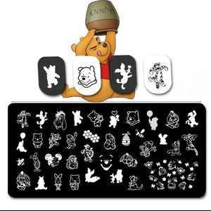 Cartoon nagelstempelplaat voor doe-het-zelf manicure Nail Art Stamping Tool Stempelplaat