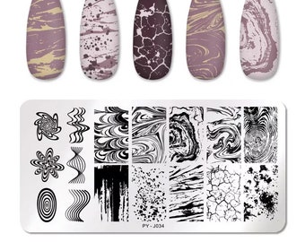 Rocks Art Stamping Plate Nail Stamp For DIY Manicure Art Nail Stamping Tool Stamping Plate