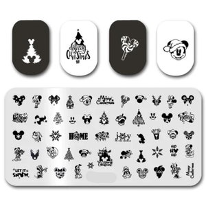 Xmas Cartoon Nail Stamp Plate For DIY Manicure Nail Art Stamping Tool Stamping Plate