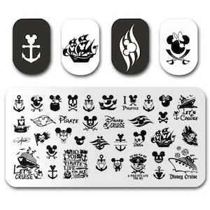 Cartoon Piraten Stempel für DIY Maniküre Art Nail Stamping Werkzeug Platte stempeln