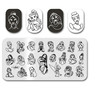 Princess inspired Stamp For DIY Manicure Art Nail Stamping Tool Stamping Plate